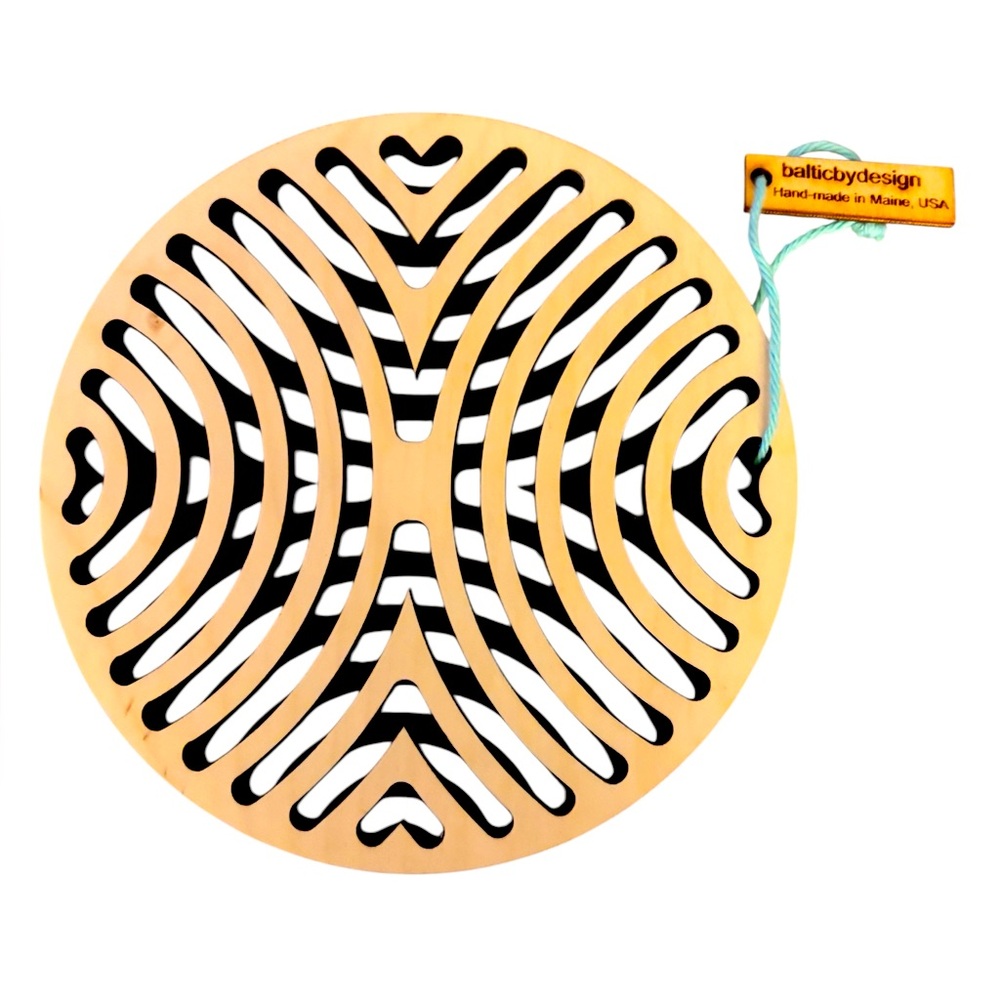 Baltic by Design Wooden Trivet 7 inches in diameter. Made of Baltic Birch